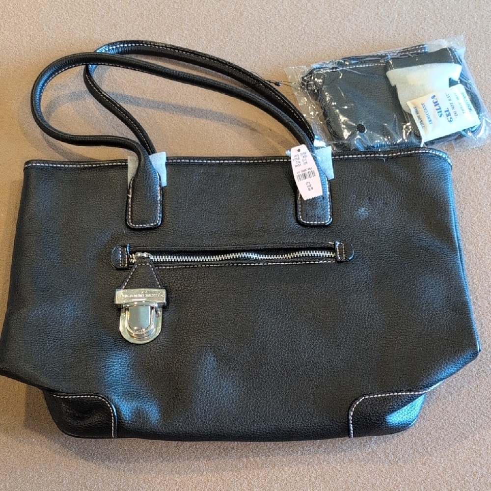 NWT Victoria's Secret Black Tote Bag with Sleek Design